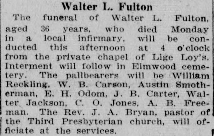 Walter L. Fulton obituary